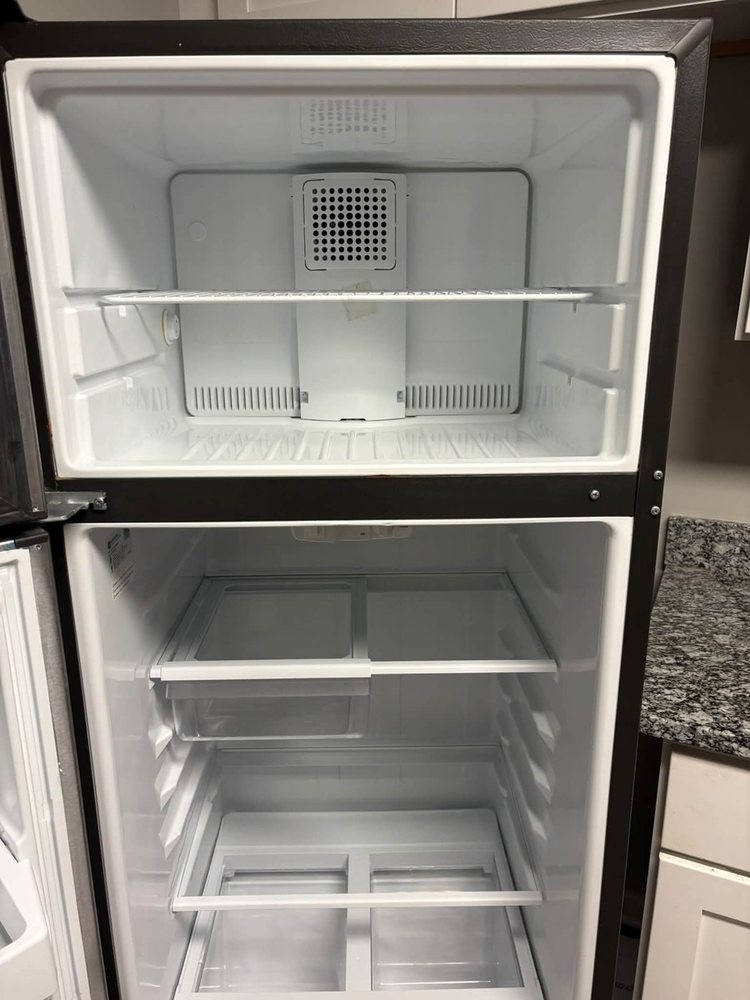 Refrigerator interior after cleaning